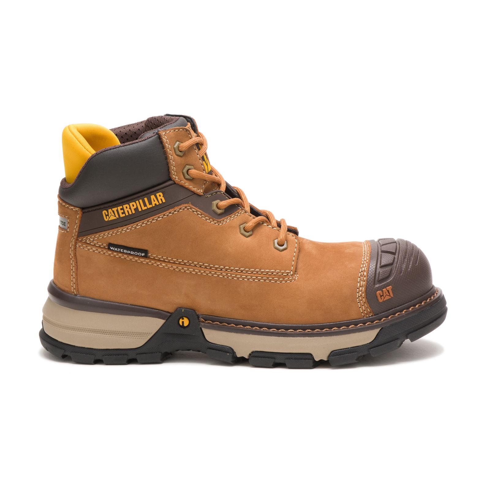 Caterpillar Boots Pakistan - Caterpillar Excavator Superlite Waterproof Nano Toe Womens Work Boots Brown (460932-MBG)